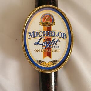 Michelob Light Wooden Beer Tap 2 Sided 13" Bar Mancave
